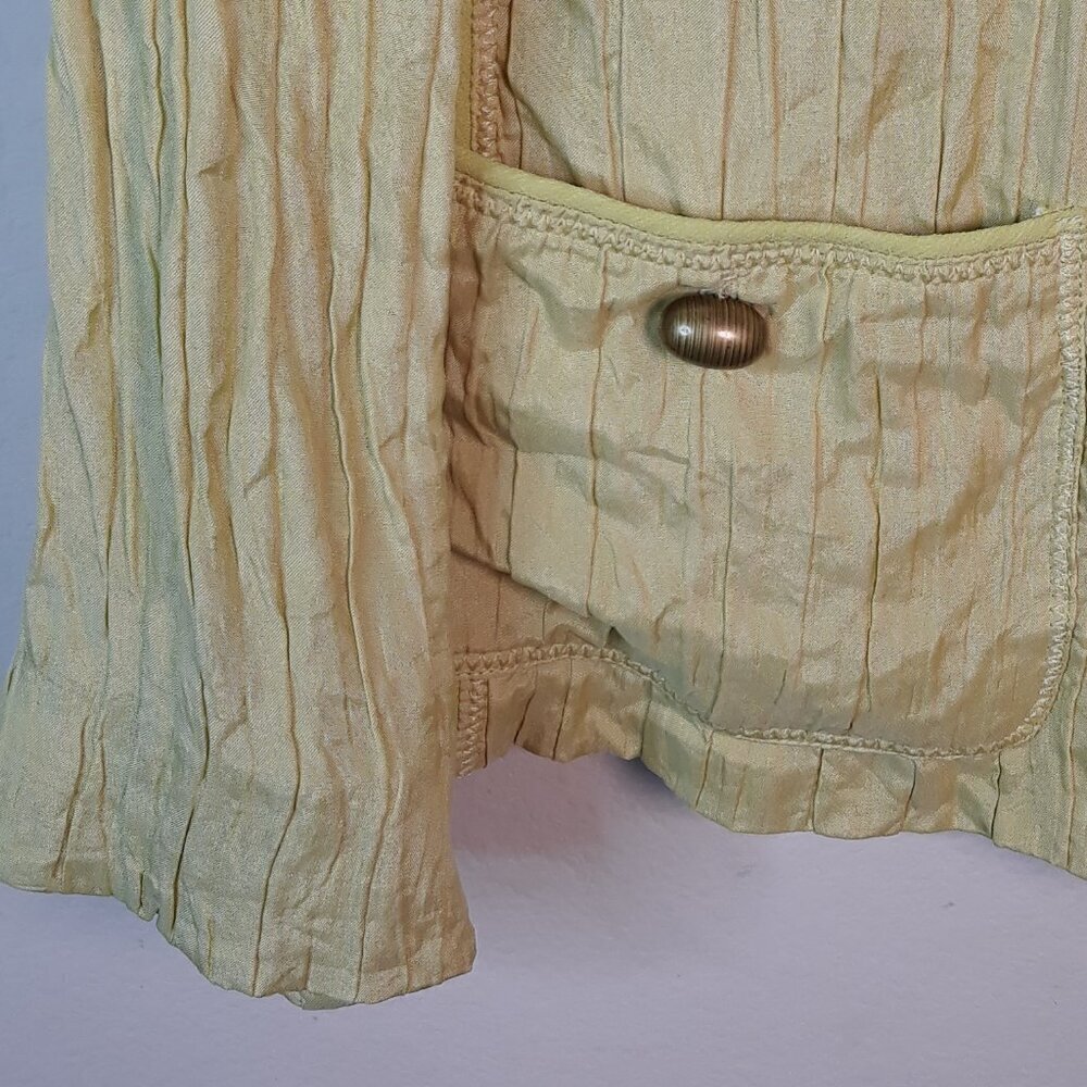 Talbots Collection Pure Silk Blazer Cropped Jacket 12 Office Closet Staple - Picture 3 of 9